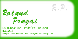 roland pragai business card